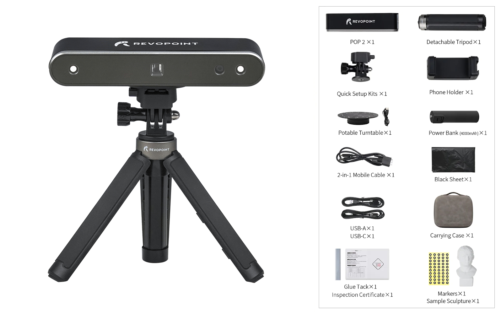 REVOPOINT POP 2 3D SCANNER – PREMIUM PACKAGE